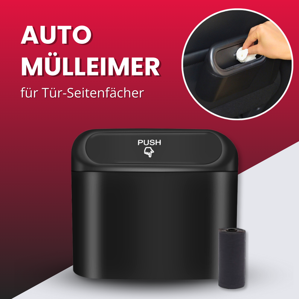 Auto-Mülleimer mit Push-Deckel – Smarte Sauberkeit für deinen Innenraum