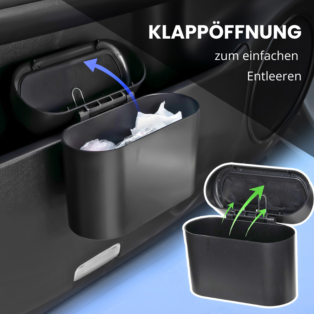 Auto-Mülleimer mit Push-Deckel – Smarte Sauberkeit für deinen Innenraum