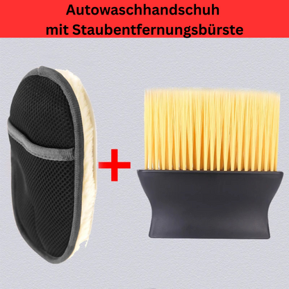 Luxuriöser 15x25cm Mikrofaser-Autowaschhandschuh-Ultra-Weich, Kratzfrei, wollartiger Handschuh für Sanfte Auto-Reinigung & Staubentfernung