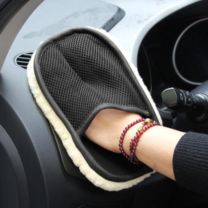 Luxuriöser 15x25cm Mikrofaser-Autowaschhandschuh-Ultra-Weich, Kratzfrei, wollartiger Handschuh für Sanfte Auto-Reinigung & Staubentfernung